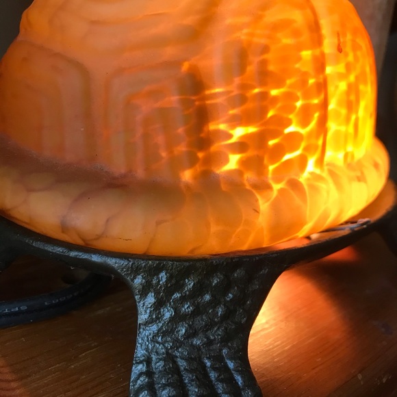 Turtle lamp light plug in gorgeous glass top - Picture 5 of 6